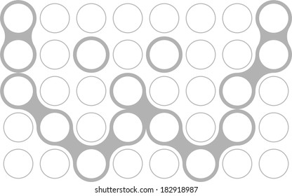 Circles, font, modern style, vector, set, W
