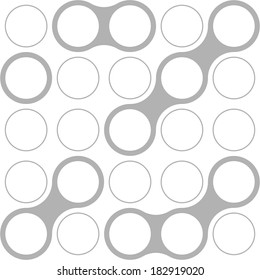 Circles, font, modern style, vector, set, Z 