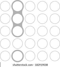 Circles, font, modern style, vector, set, exclamation mark