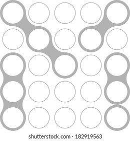 Circles, font, modern style, vector, set, M