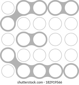 Circles, font, modern style, vector, set, 3