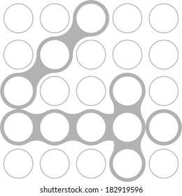 Circles, font, modern style, vector, set, 4