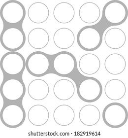 Circles, font, modern style, vector, set, K