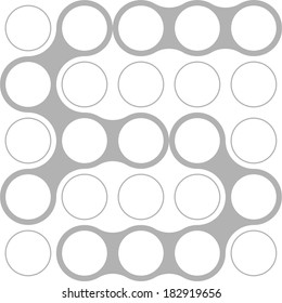 Circles, font, modern style, vector, set, 6