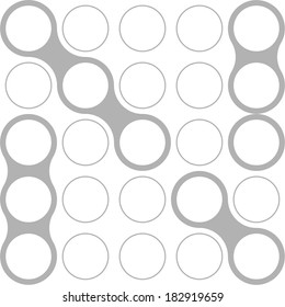 Circles, font, modern style, vector, set, N