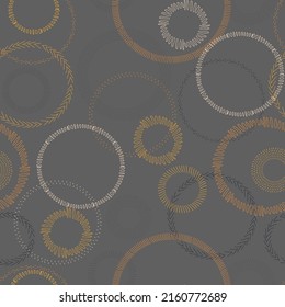 circles frame different sizes and colors abstract vector seamless pattern