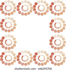 circles, frame, geometric pattern