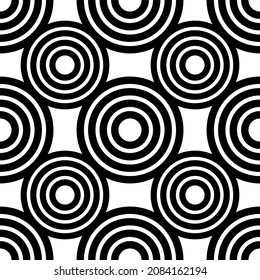circles. geometric ornament vector background black and white