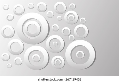 circles geometry abstraction paper white background vector 