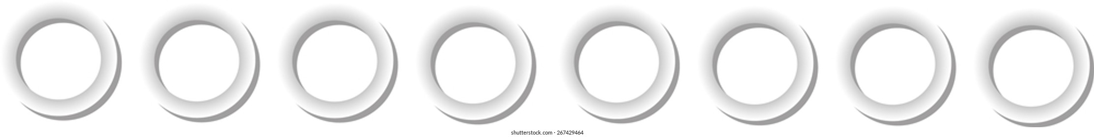 circles geometry abstraction paper white background vector 