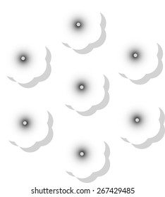 circles geometry abstraction paper white background vector 