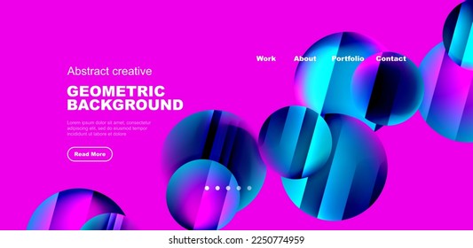 Circles with glossy surface and light and shadow effects abstract background. Template for covers, templates, flyers, placards, brochures, banners