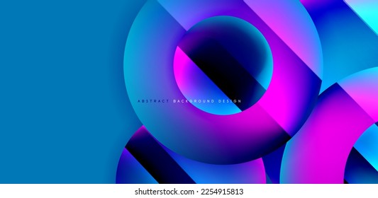 Círculos con superficie brillante y efectos de luz y sombra de fondo abstracto. Plantilla para portadas, plantillas, volantes, carteles, folletos, banners