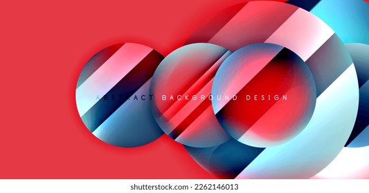 Círculos con superficie brillante y efectos de luz y sombra de fondo abstracto. Plantilla para portadas, plantillas, volantes, carteles, folletos, banners