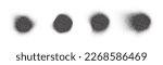 Circles with grain dots or gradient noise texture stains, stipple dotwork abstract vector. Abstract circle spots halftone dotted of black spray gradient or sand dust splatter