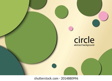 Circles green abstract background. Circles infographic template.