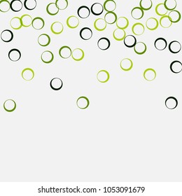 Circles green on a white background. Bubbles on a light background.