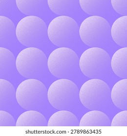 Circles grid abstract pattern seamless background vector light violet hues grainy texture with bubbles and stipple dots. Soft lavender wallpaper with dreamy rounded forms and calm rhythm for backdrops