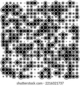 Circles halftone random pattern background. Vector illustration.