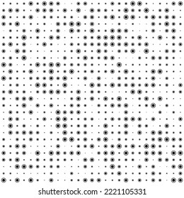 Circles halftone random pattern background. Vector illustration.