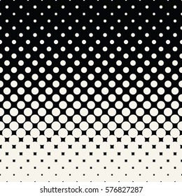  circles halftone seamless geometric gradient black and white  pattern
