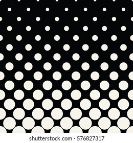  circles halftone seamless geometric gradient black and white  pattern