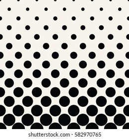  circles halftone seamless geometric gradient black and white  pattern