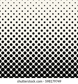  circles halftone seamless geometric gradient black and white  pattern
