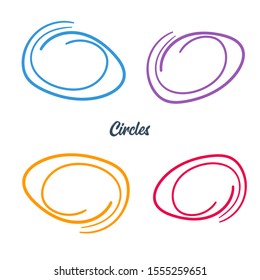 Circles. Hand drawn. Vector illustration