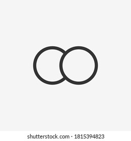 Icono de círculos aislado en el fondo. Símbolo de anillos moderno, simple, vector, icono para el diseño de sitios web, aplicación móvil, ui. Ilustración vectorial