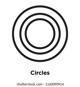 Circles icon vector isolated on white background, Circles transparent sign