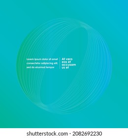 Circles idea motion network. Abstract circles design element. Vector shapes on blue background