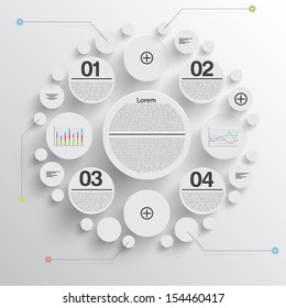 Circles infographic abstract background