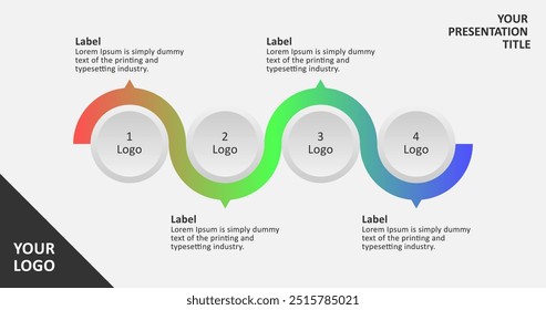 Círculos Infografía Plantilla para la presentación 