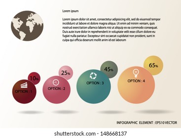 Circles infographics element design, vector eps 10