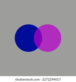 Circles intersect. Design element. Vector illustration.