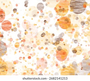 circles large small orange brown yellow