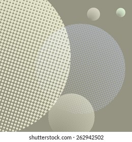 circles light on the gray background