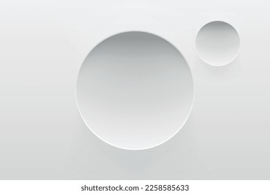 circles with light and shadow on white