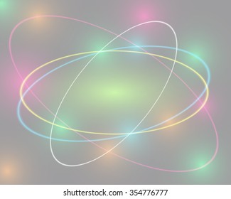 circles and lights abstract illustration, vector