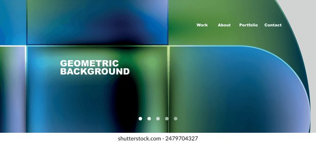 Circles and lines. Bright colorful geometry with glassmorphism effect. Vector Illustration For Wallpaper, Banner, Background, Card, Book Illustration, landing page