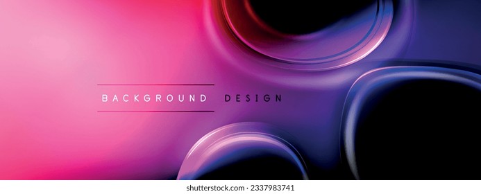Circles lines and bubbles on bright glowing effect gradient with light and shadow effects. Dynamic interplay of light, shadow and depth. Futuristic and rhythmic technology design