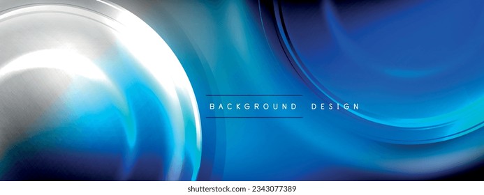 Circles lines and bubbles on bright glowing effect gradient with light and shadow effects. Dynamic interplay of light, shadow and depth. Futuristic and rhythmic technology design