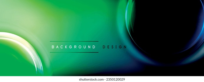 Circles lines and bubbles on bright glowing effect gradient with light and shadow effects. Dynamic interplay of light, shadow and depth. Futuristic and rhythmic technology design