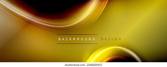 Circles lines and bubbles on bright glowing effect gradient with light and shadow effects. Dynamic interplay of light, shadow and depth. Futuristic and rhythmic technology design
