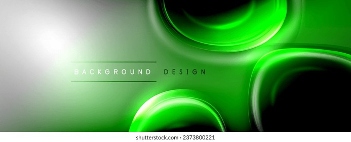 Círculos líneas y burbujas sobre gradiente de efecto brillante brillante con efectos de luz y sombra. Interacción dinámica de luz, sombra y profundidad. Diseño de tecnología futurista y rítmica