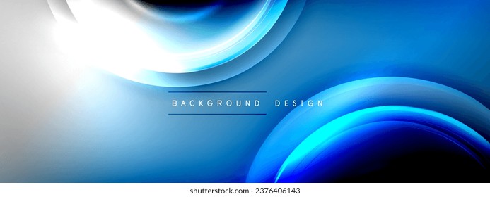 Circles lines and bubbles on bright glowing effect gradient with light and shadow effects. Dynamic interplay of light, shadow and depth. Futuristic and rhythmic technology design