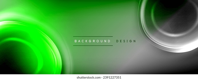 Círculos líneas y burbujas sobre gradiente de efecto brillante brillante con efectos de luz y sombra. Interacción dinámica de luz, sombra y profundidad. Diseño de tecnología futurista y rítmica