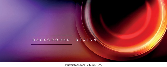 Círculos, líneas y burbujas en un degradado brillante con efectos de luz y sombra. Interacción dinámica de luz, sombra y profundidad. Diseño de tecnología futurista y rítmica