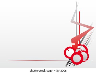 Circles and lines composition. Clip-art